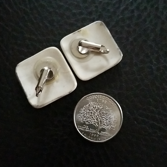 VTG ceramic clip on earrings - Picture 6 of 6